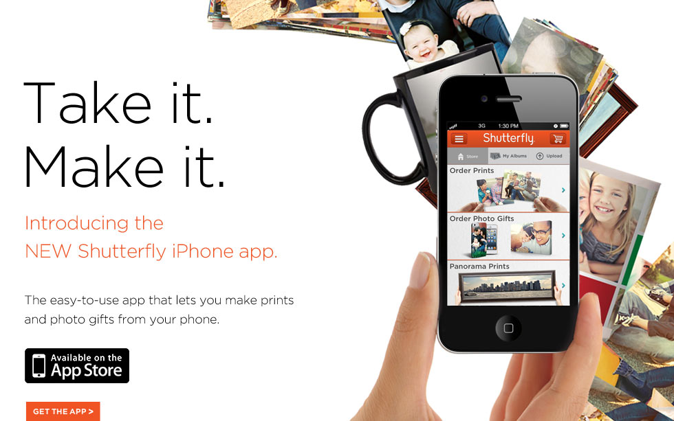 Introducing the NEW Shutterfly iPhone app. The easy-