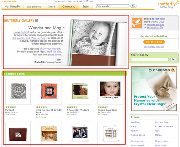 Search Shutterfly Gallery