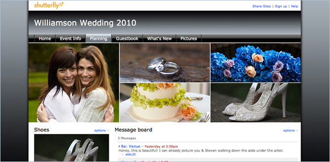 Make a free wedding website so people can make suggestions and offer 